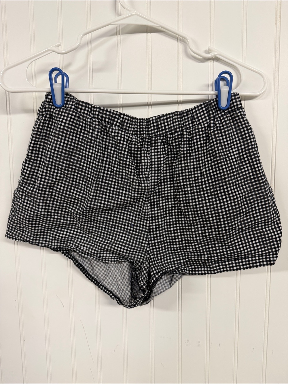 Aeropostale Black & White Gingham Athletic Shorts